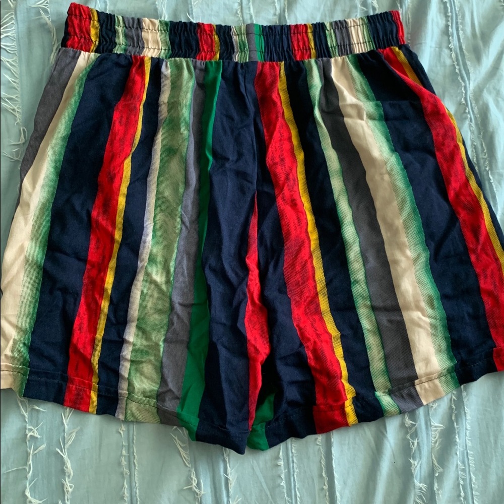 Colorful Striped Soft Short—high waisted - Picture 2 of 4